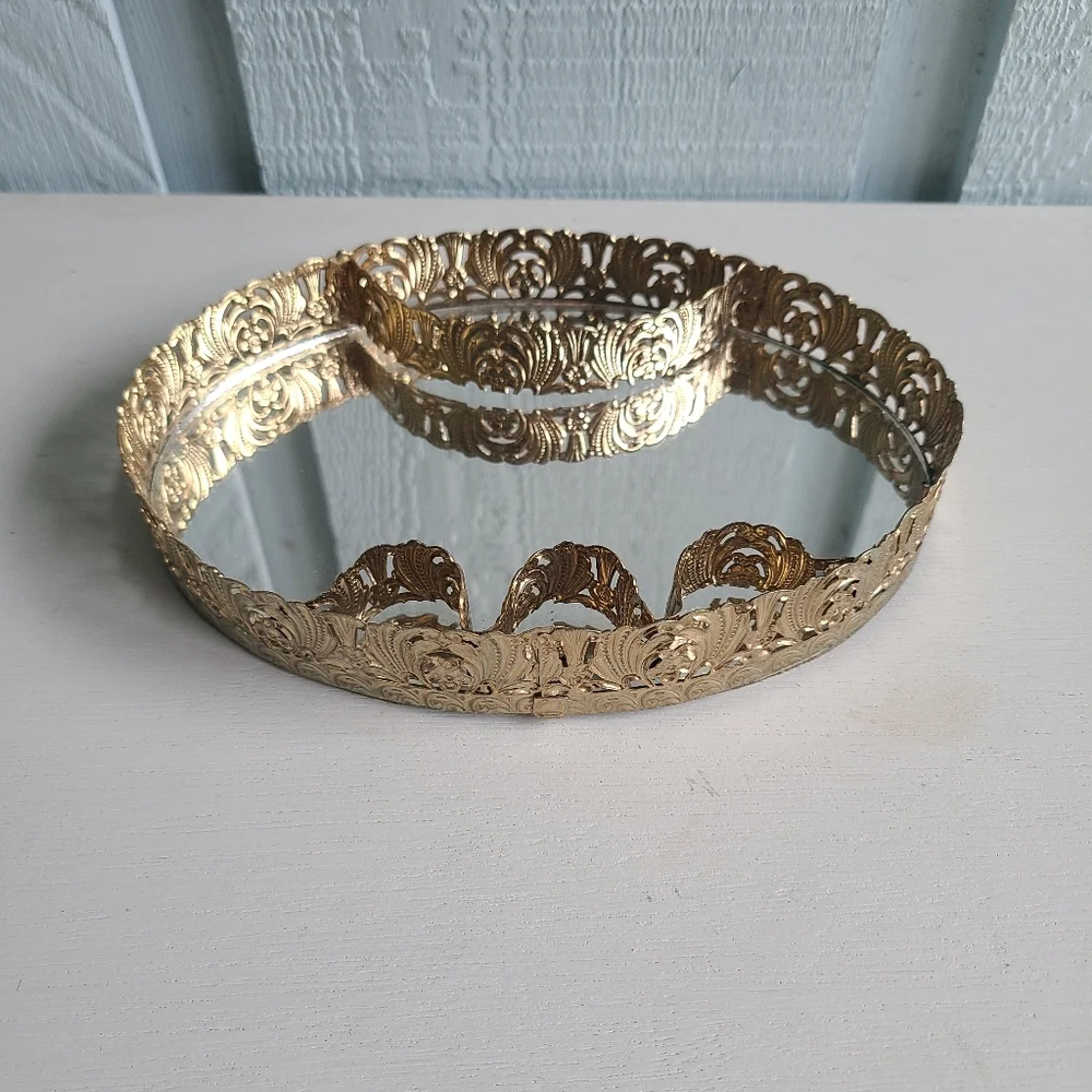 Vintage Mid Century Modern Vanity Mirror Tray